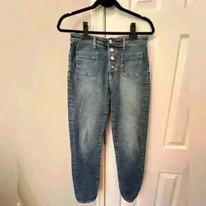 Anthropologie x Adriano Goldschmied vintage Stevie ankle button up slim 28R